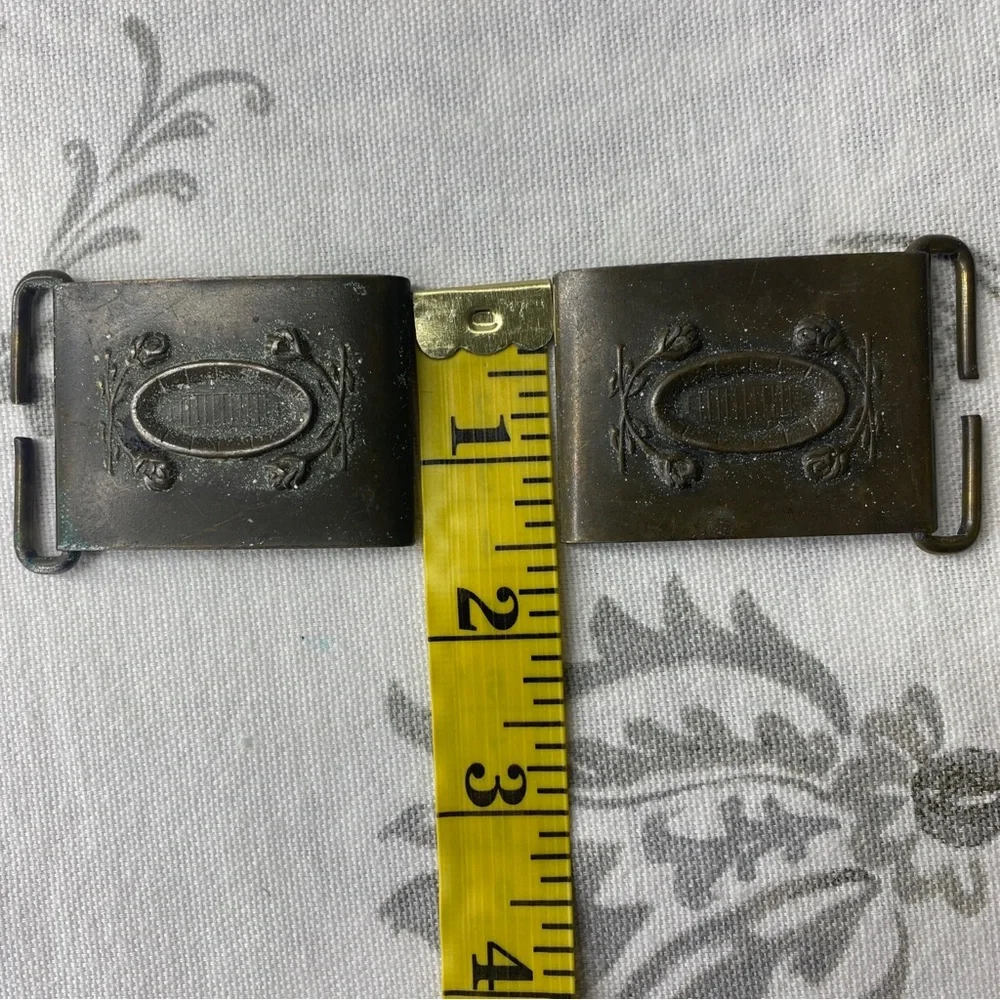 Two Vintage Buckle North & Judd Brass‎ Rose Bowl Stadium Anchor Mark 1930s-1940s